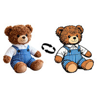 Ours en peluche personnalisé, vêtements pour animaux en peluche avec doublure en maille, doux et câlin, fabricant et fournisseur OEM ODM