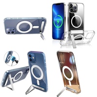 Casing Belakang Anti Gores dengan Penyangga untuk iPhone 14 Pro Max 17 Air 16 15 13 12 11, Pelindung Anti Benturan dengan Holder