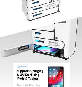 Y2Power UVC 8槽密码手机消毒充电柜，带2个大槽，适用于iPad手机充电站 - Product Image 6