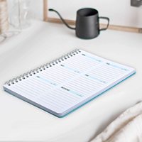 Traqueur d'habitudes et de routine A5, liste de tâches quotidiennes-Agenda d'objectifs hebdomadaire et mensuel abstrait planificateur hebdomadaire organisateur de cahier