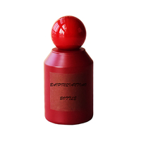 Flacon de parfum rouge brillant de luxe personnalisé 30ml 50ml 100ml Flacon de pulvérisation de parfum en verre à sertir avec boîte d'emballage et LOGO