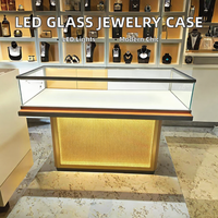 Maßgefertigte Schmuck-Vitrine Hochglanz LED-Beleuchtung Glasvitrine für den Kommerziellen Einzelhandel