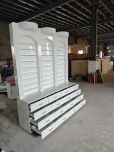 Sang trọng tóc Salon Nail Art Color biểu đồ hiển thị tầng đứng vẻ đẹp sản phẩm tường <span class=keywords><strong>Acrylic</strong></span> Polish racks gỗ nguyên liệu Carton Đóng Gói - Product Image 6