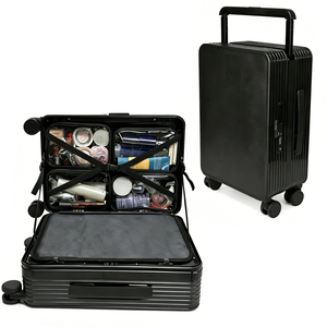 Professional Rolling <b>Makeup</b> <b>Case</b> Large <b>Makeup</b> Trolley with 4 Make up Pouch Brush Holder Adjustable Dividers Cosmetic Travel Cart - Product Image 1