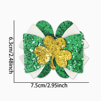 Pinces à cheveux Shamrock Bow Style régulières, kits de carnaval extérieur, thème irlandais de la Saint-Patrick, multi-éléments