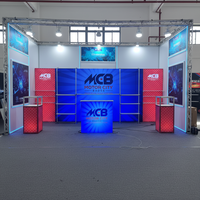Portable modulaire pliable en aluminium tissu toile de fond support présentoirs pliable salon stand d'exposition