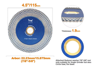 Disque de coupe diamant en porcelaine haute Performance 115mm 125mm pour la coupe humide Lames de scie diamantées Dekton Presse à chaud de qualité industrielle
