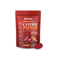 Docteat Offre Spéciale Gélules de Poivre de Cayenne Équivalent par Portion Formule Botanique Avancée 12-en-1 Complément Alimentaire
