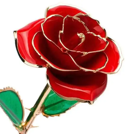 F88 Golden Dipped 24 Karat Gold Rose Konservierte Rose Real Craft Valentinstag Geschenk 24K Golden Plated Rose Flower