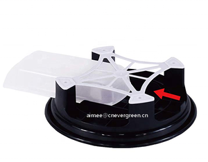 EG 300 Kit de pots de fleurs en plastique avec roues de soucoupes pour les hôtels de pépinière de jardin Conception ronde enduite pour l'utilisation du sol de plantation - Product Image 6