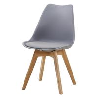 Restaurant moderne pied en bois scandinave classique design d'usine chaise en plastique pp ensemble de salle à manger café avec 6 chaises table à manger