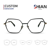 Gafas de Lectura Unisex con Receta, Monturas Metálicas Cuadradas Personalizadas con Lentes de PC