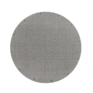 Disco de pantalla de malla de filtro de tejido Ss304 316 personalizado de Metal de malla soldada por puntos multicapa para extrusora de película plástica