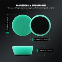 SPTA 1" 32mm Tampons de polissage professionnels en mousse à haute efficacité, à fixation auto-agrippante, pour coupes lourdes et zones difficiles d'accès, pour le detailing automobile