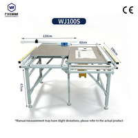 Scie à table coulissante pliante WANJIA WJ100S, rail linéaire haute précision, machine à découper le bois pour la fabrication de meubles, homologuée CE