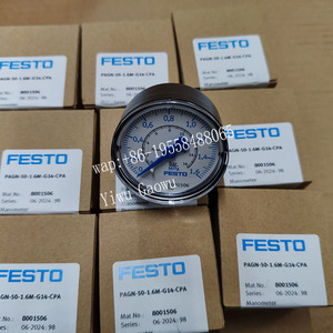 Manômetro FESTO 8001506 PAGN-50-1.6M-G14-CPA, Faixa de 1.6MPa, Tipo Tubo Bourdon, Indicador de Pressão para Tratamento de Fonte de Ar - Product Image 2