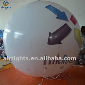 บอลลูนพีวีซีร้อนบ้าแขวนหรือบินสีเหลืองก๊าซฮีเลียมทรงกลมพองด้วยการพิมพ์โลโก้ - Product Image 5