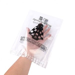 Sacs d'emballage transparents biodégradables et imperméables de 2,5 mil avec logo personnalisé, auto-scellants et résistants - Product Image 1
