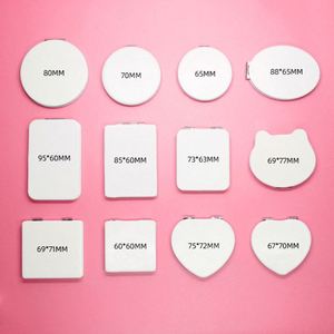 Wholesale Pocket Personalized Double Side PU <b>Compact</b> Mirror Heart Pocket Mirror Round Mini <b>Makeup</b> Mirror for Girl - Product Image 6