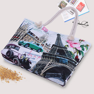 OEM&ODM Custom Printed Recycle Plain Open Zipper Closure Large Reusable Eco-friendly Durable Cotton <b>Canvas</b> <b>Tote</b> Shopping <b>Bag</b> - Product Image 4