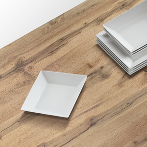 โต๊ะอาหารแบบขยายได้ Tommaso ขนาด 140x80 ซม. หน้าท็อปเมลามีนลายไม้โอ๊คแบบเรียบง่าย ฐานสีขาว สำหรับใช้ภายใน - Product Image 5