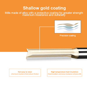 Cnc 1/2 1/4 Shank Gỗ Hai Flute Flush Trim Phay Thẳng Cutter Với Dưới Mang Loại Lưỡi Dài 3/4 Thẳng Router Bit - Product Image 4