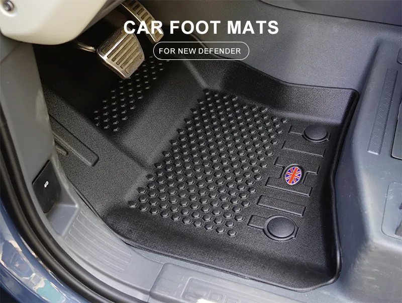 Neuheiten Anpassung Auto Fußmatten für Land Rover Defender 90 2020-2021 Fußmatten LHD