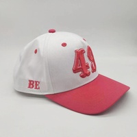 OEM personalizado Snapback Cap 5 Panel 2 tono Curved Brim algodón sarga deporte sombreros 3D Puff bordado elevado logotipo gorras de alta calidad