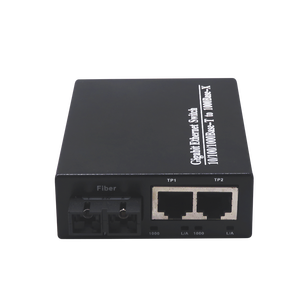 Convertidor de Medios Gigabit de Venta Caliente, Convertidor Óptico A/B, 2 RJ45 + Fibra Dual, 10/100/1000Mbps, Convertidor de Medios de Fibra Monomodo - Product Image 2