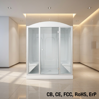Salle de bain à vapeur humide moderne en acrylique avec panneau de commande informatique pour utilisation en salle de bain
