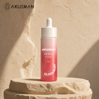 Flacon d'huile essentielle moderne de 60 ml, dégradé rose, avec compte-gouttes en verre, emballage avec boîte cadeau