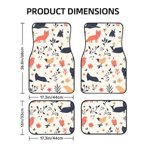 Tapis de sol auto sur mesure en polyester et PVC, à poils coupés, pour voitures, couleur unie, forme rectangulaire - Product Image 5