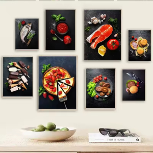 Impresión Hd arte de <span class=keywords><strong>la</strong></span> pared pintura Modular restaurante hogar pizarra clásica pintura Naturaleza muerta diseño <span class=keywords><strong>pizza</strong></span> comida Cocina - Product Image 4