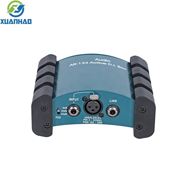 AR-133 Active Low Noise DI Box for Acoustic Guitar and Bass Studio Recording Direct Inject Accessory