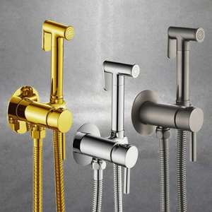 <span class=keywords><strong>PINEBAY</strong></span> Ensemble de douche mural moderne en laiton chromé poli avec douchette à main, pulvérisateur de bidet et robinet d'angle, écologique, pour usage hôtelier - Product Image 3
