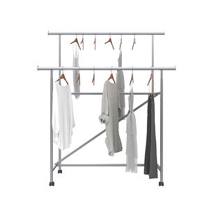 Accesorios de tienda minorista de ropa estante de acero Altura ajustable en forma de H soporte de exhibición de ropa para tienda - Product Image 6