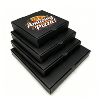 Boîtes à pizza en kraft ondulé mat laminé, écologiques et recyclables, avec logo personnalisé imprimé, de 6 à 20 pouces, pour les entreprises de restauration.