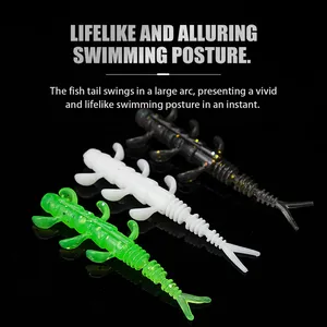 Mồi câu mềm LUSHAZER 20 cái/túi, hình con sâu giả, 4cm 0.35g, mồi câu cá bằng nhựa mềm, dụng cụ câu cá bass, cá hồi - Product Image 4