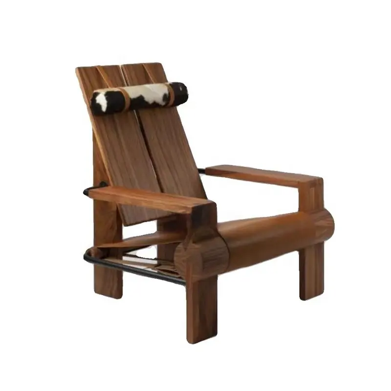 Divano in legno massello stile retrò design artistico creativo soggiorno antico sedia B & B club schienale per il tempo libero mobili