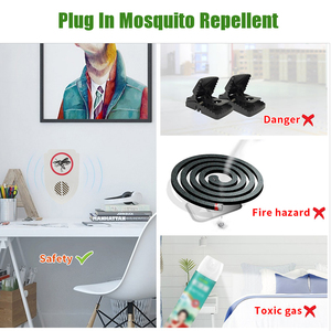 Répulsif anti-moustiques électronique à ultrasons Ménage Bureau à domicile Répulsif à insectes antiparasitaire portable - Product Image 5