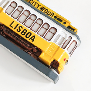 Figura de Resina 3D de Tranvía de Lisboa, Recuerdo Vintage de Porto, Coche de Transporte de Portugal, Coleccionable, Autobús de Lee-on-the-Solent, Reino Unido, Regalo de Viaje, MOQ Bajo - Product Image 2