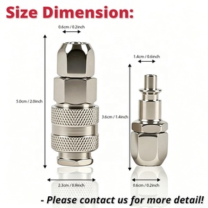 Adaptateur <span class=keywords><strong>de</strong></span> <span class=keywords><strong>valve</strong></span> <span class=keywords><strong>à</strong></span> double vis Slignee en métal 1/4" 1/8" pouce M10 M12, connecteur pneumatique <span class=keywords><strong>de</strong></span> <span class=keywords><strong>valve</strong></span> <span class=keywords><strong>de</strong></span> distribution Luer Lock - Product Image 2