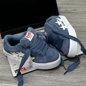 American Retro Street Shoes for Men and Women Light Luxury Suede Summer New Dirt-Resistant Casual Style <b>Star</b> Bread Design - Product Image 4