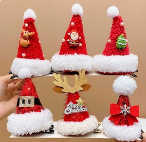 <b>Winter</b> Christmas Santa Hat Hair Hairclip Hairgrips Santa Hairpin Reindeer Christmas Hair Clips - Product Image 4