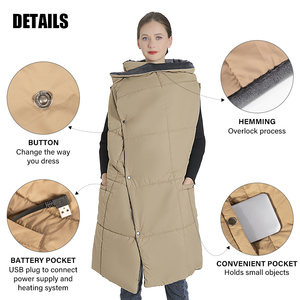 Manta calefactora eléctrica USB portátil lavable a máquina, manta de felpa suave para exteriores, senderismo y Camping, usable para viajes - Product Image 4