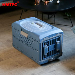 Hmtpc Foldable <b>Pet</b> <b>Carrier</b> Lightweight Plastic Airline Style For Cat Dog Transport - Product Image 3