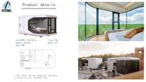 Casa Contenedor Cápsula Espacial Verde Personalizada de 20 y 40 pies, Lujo Prefabricado, Oficina Portátil, Tienda, Villa, <span class=keywords><strong>Cabaña</strong></span> para Hotel - Product Image 6