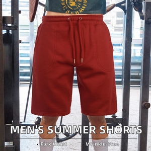 Shorts de sport d'été personnalisés pour hommes en toile respirante et polyester, haute élasticité, décontractés, pour la gym, le streetwear, la plage et la course à pied - Product Image 3