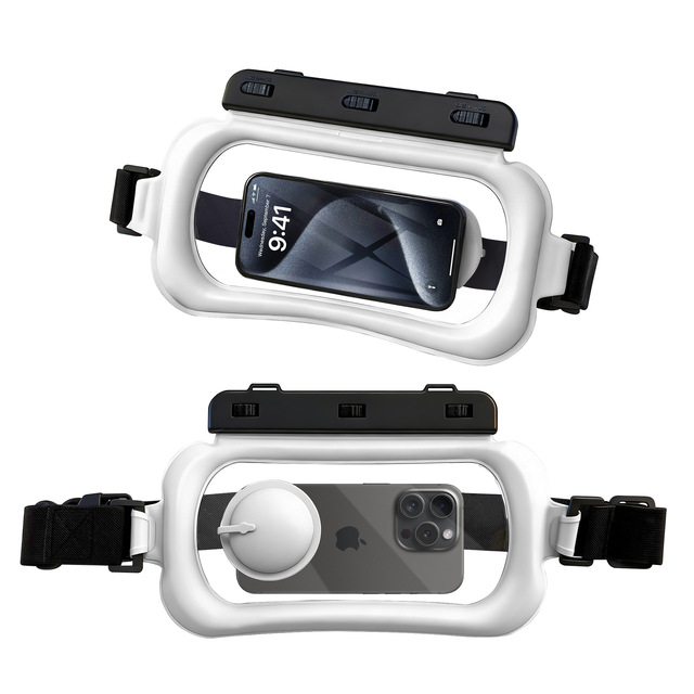 IPX8 Waterproof Phone Waist Pouch with Vacuum Pump Floating Waterproof Phone Case Beach Cruise Ship Travel Essentials