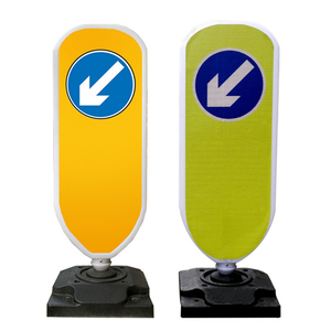 Tablero de señal de advertencia de seguridad de carretera, panel delineador desmontable de plástico resistente, Con base, para Reino Unido, nuevo - Product Image 1